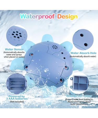 Bathly Octopus Baby Bath Toy - Light Up, Induction Spray Water, Gift for Kids - Blue - Buy Online on SooperMarket.com