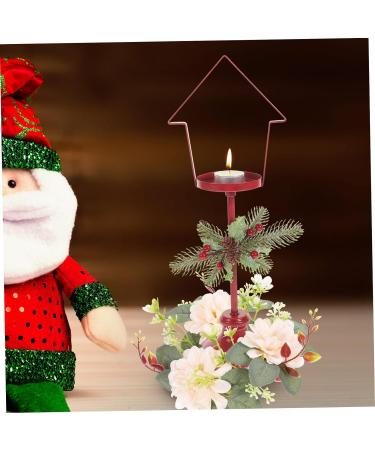 LIFKICH Artificial Garland Ornament Rings Wedding Decorations Candle Holders Candlesticks Eucalyptus Boho Decor Candle Wreath Wedding Party Decoration Plastic Front Door Flowers Picture 1 23.00X23.00X8.00CM - Buy Online on SooperMarket.com