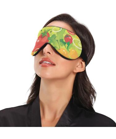 Haskirky Light Blocking Eye Mask - Breathable & Adjustable for Adults | Ideal for Travel, Yoga, Meditation, Office, Deep Sleep | Comfortable & Smooth | Tomato Vegetable Goodies - Buy Online on SooperMarket.com