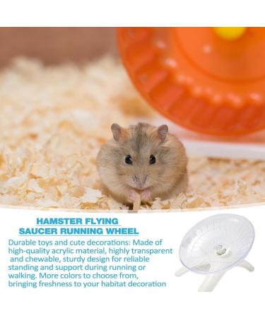 Wheel for Hamster | Hamster Exercise Wheel Running Wheel Small Animal Toys for Hamsters Gerbils Mice Hamster Cage Accessories Troonz White - Buy Online on SooperMarket.com