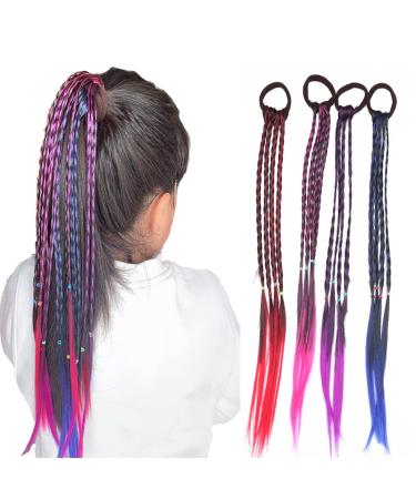 Liwein 16Pcs Colorful Hair Extensions | Vibrant Gradient Strands for Kids & Women | Perfect Braided Hair Accessories - Buy Online on SooperMarket.com