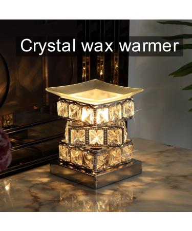 MeplLivs Crystal Wax Melt Warmer Electric Burner Silver - Essential Oil & Fragrance Night Light for Home, Office, SPA Bedroom - Perfect Gift & Decor - Buy Online on SooperMarket.com