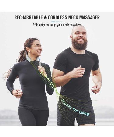 FIT KING Neck Massager with Heat & TENS Technology for Fatigue and Pain Relief - Cordless & Rechargeable Design | Remote Control & Voice Broadcast | 5 Modes 16 Intensities FT-056N - Buy Online on SooperMarket.com