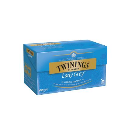 Twinings lady gray- black tea in a tea bag as a rich mix of Chinese black tea tea types with orange and lemon peel completed with Bergamot-aroma 50 g 25 pieces (1 Pack)