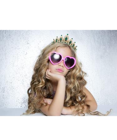 SuPoo Green Birthday Crown and Sash Kit - Rhinestone Tiara with Crystal Headband - Happy Birthday Decorations for Women - Buy Online on SooperMarket.com