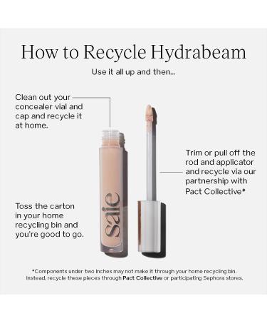 Saie Hydrabeam Concealer - Shade 2 (0.2 oz) | Light Coverage Brightening & Hydrating Creamy Under Eye Concealer - Buy Online on SooperMarket.com