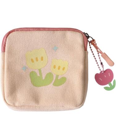 Pink Flower Pattern Pad Pocket & Organizer Bag | Feminine Product Holder for Periods Tampons & Panty Liners - YouMing - Buy Online on SooperMarket.com