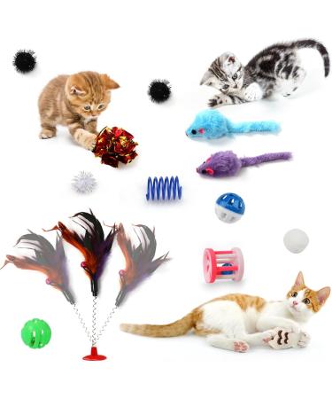 QUOZUO 32-Piece Cat Toy Variety Pack - Best Cat Toys for Kittens & Cats | International Shipping Available - Buy Online on SooperMarket.com