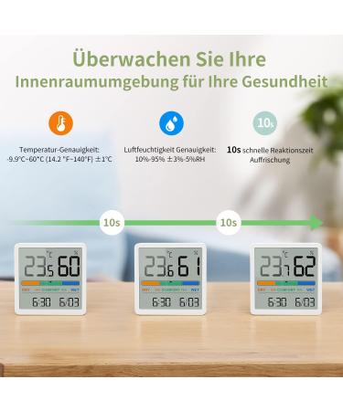 NOKLEAD Digital Thermo-Hygrometer | Portable High Accuracy Temperature & Humidity Monitor for Indoor Climate Control | International Shipping Available - Buy Online on SooperMarket.com