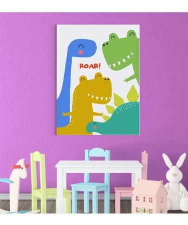 Stukk Dinosaurs Roar Family Nursery Wall Decor Art Poster Print - A2 Size - Buy Online on SooperMarket.com
