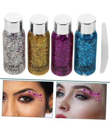Beavorty 4pcs Set Colorful Eye Shadow Glitter for Body Face Glitter Halloween Makeup Glitter Liquid - Buy Online on SooperMarket.com