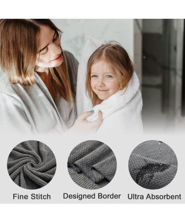 Bathroom Towel Set Dark Gray 4-Pack | Ultra Soft 600GSM Microfiber Bath Towels | Highly Absorbent & Quick Dry | Oversized Spa Hotel Luxury Shower Towels | 35x70 Large Plush Towels | Dark Gray 4-Piece Set - Buy Online on SooperMarket.com