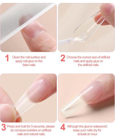 Sularpek 4 PCS Nail Glue - Extra Strong Brush-On Gel for False Nails & Manicures - Buy Online on SooperMarket.com