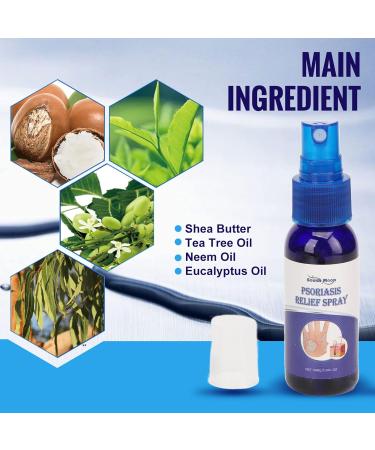 ZJchao 2pcs 30ml Psoriasis Relief Solution Spray - Effective Itch Relief Treatment for Skin, Hand, and Foot - Buy Online on SooperMarket.com