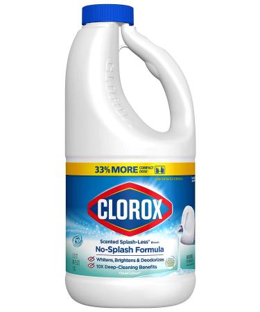 Clorox Splash-Less Bleach Clean Linen 40oz - Powerful Stain Remover with Splatter-Free Pour, Package Varies - Buy Online on SooperMarket.com