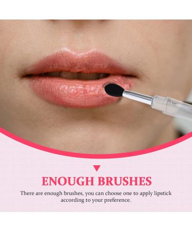 6pcs Silicone Lip Mask Brush Set - Perfect Lipstick & Balm Applicator Tool for Flawless Makeup - Black - Buy Online on SooperMarket.com