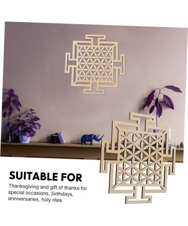 Cabilock 1pc Wooden Wall Hangings Sacred Geometry Home Decor Of Life Wall Art Geometric Wall during As Shown1 - Buy Online on SooperMarket.com