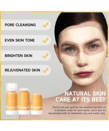 Mask Stick Turmeric Facial Mask Clay For Brightens Deep Cleans Face Masks Skincare Turmeric Skin Care Mask For Controlling Acne Oil And Refining Pores 1pc - Buy Online on SooperMarket.com