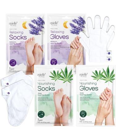 New Epielle Lavender Socks and Gloves Gift Set for Women | Moisturizing Cream & Lotion | 12 Pack Spa Beauty Gifts | Mother's Day Gift - Buy Online on SooperMarket.com