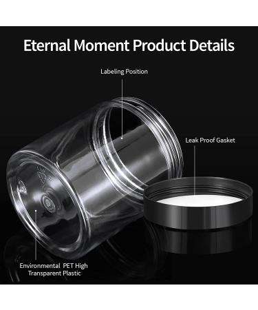 50 Pack 8 oz Clear Plastic Cosmetic Jars with Lids - Ideal for Slime, Lotion, Makeup, and Travel Storage - Buy Online on SooperMarket.com
