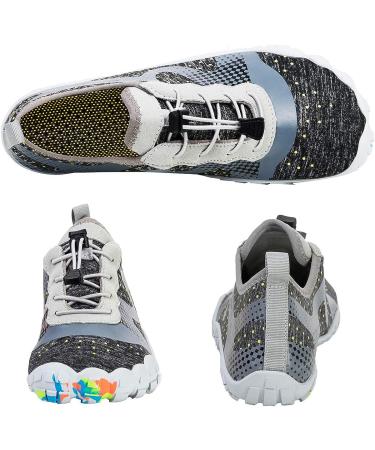 Men's Barefoot Quick-Dry Water Shoes - Outdoor Athletic Sport Shoes for Kayaking, Boating, Hiking, Surfing, Walking - Size 11 Women/9.5 Men - Light Gray - Buy Online on SooperMarket.com
