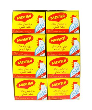 Maggi Chicken Coullion Halal, 24 Count (Pack of 1) Original 0.74 Ounce (Pack of 24)