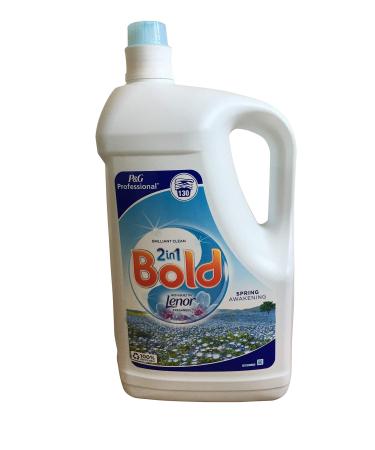 Bold 2 in 1 Bio Laundry Detergent Liquid with Lenor Freshness Spring Awakening 130 Wash 5 ml Mountain Spring 5 ml (Pack of 1)
