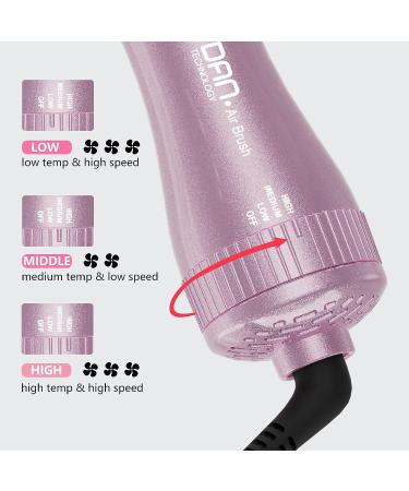 DAN Technology 2-inch Small Hair Dryer Brush - Lightweight Electric Ceramic Brush & Styler for Women - Buy Online on SooperMarket.com