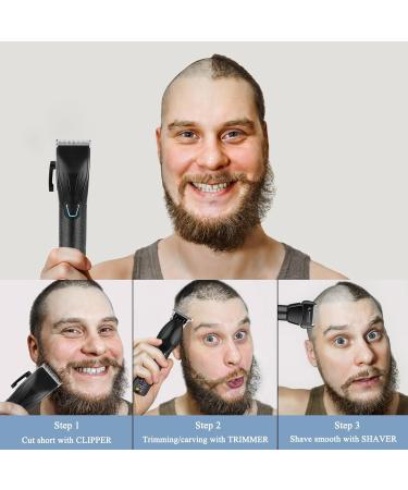Professional Hair Clippers & Trimmer Kit for Men | Cordless Beard Trimmers & Foil Shaver Set Grooming & Hair Cutting Accessories - Buy Online on SooperMarket.com