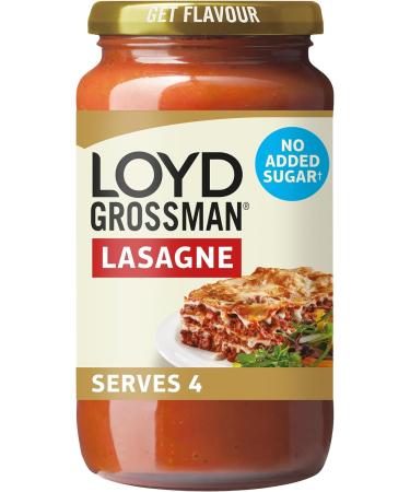 Loyd Grossman No Added Sugar Bundle: 1 x 440 g White Lasagna Sauce & 1 x 450 g Red Lasagna Sauce - Buy Online on SooperMarket.com