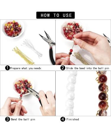200PCS 70mm Silver Plated Eye Pins & Head Pins for Jewelry Making | 3 Colors & 6 Styles Included - Buy Online on SooperMarket.com