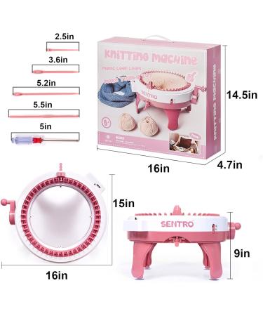 48 Needle Smart Knitting Machine with Row Counter - DIY Knit Loom Kit for Hats, Scarves, Gloves, Socks - Adults & Kids - Buy Online on SooperMarket.com