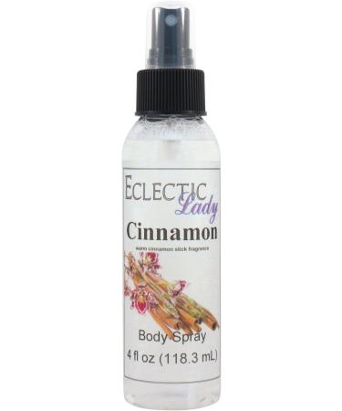 Cinnamon Body Spray 4 ounces Body Mist for Women with Clean Light & Gentle Fragrance Long Lasting Perfume with Comforting Scent for Men & Women Cologne with Soft Subtle Aroma For Daily Use Regular Strength 4 Fluid Ounces