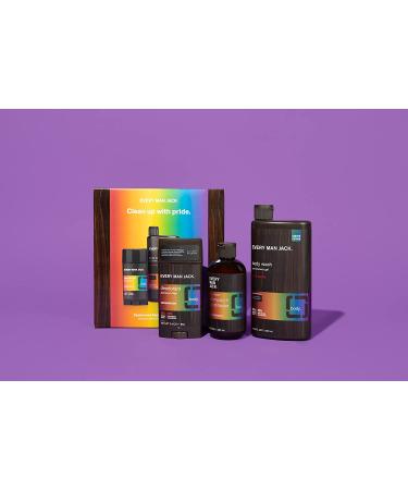 Every Man Jack Pride Essentials Box - Grooming Set with Clean Ingredients & Incredible Scents - Body Wash, Deodorant, 2-in-1 Shampoo - Buy Online on SooperMarket.com