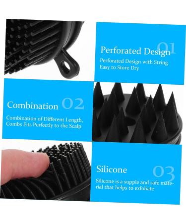 FRCOLOR Silicone Shampoo Brush - Kids Body & Baby Hair Scalp Massager Bath Tool - Buy Online on SooperMarket.com