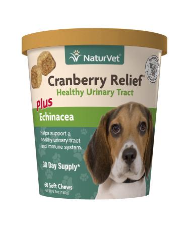 NaturVet Cranberry Relief For Dogs Plus Echinacea 60 Soft Chews 6.3 oz (180 g)
