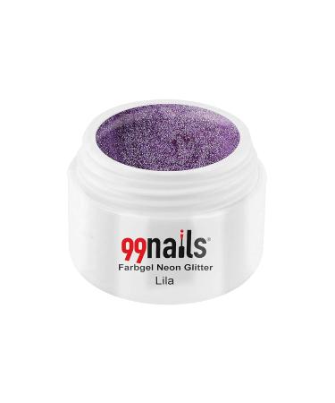 99Nails Color Gel Neon Glitter - Purple 5ml | Vibrant UV Nail Art Gel for International Shipping - Buy Online on SooperMarket.com