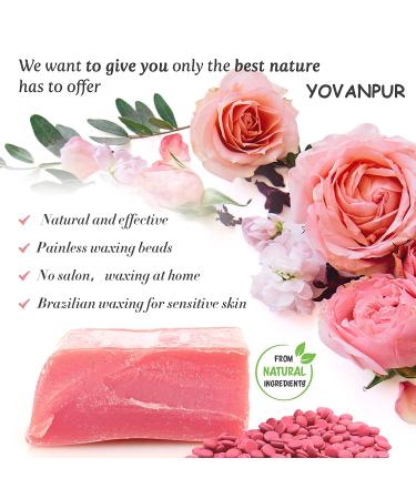 Yovanpur Hard Wax Beads (300g/10.5oz) for Hair Removal - Painless & Natural Body Wax Beans for Sensitive Skin - Ideal for Facial, Eyebrow, Legs, Armpit, Bikini, Back and Chest - At-Home Waxing Solution - Buy Online on SooperMarket.com