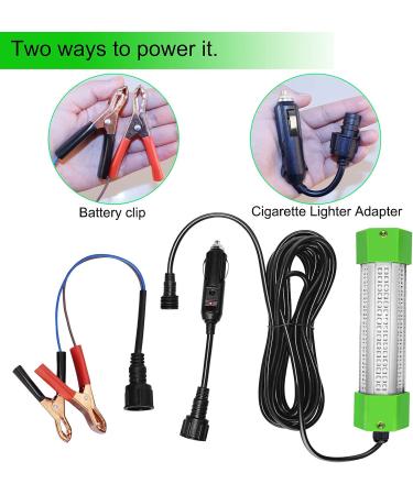 Ankey 12V 100W 6000 Lumen LED Fish Bait Crappie Luring Light - Submersible Night Fishing Lure with 24.6 Ft Cord - Buy Online on SooperMarket.com