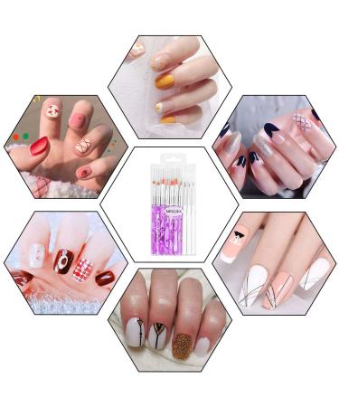 10-Part Nail Brush Set for Gel & Acrylic Nails - Perfect for Manicure & Nail Art Design | International Shipping Available - Buy Online on SooperMarket.com