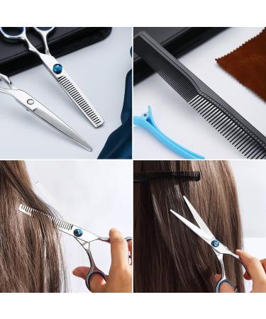 Kyraton Professional Barber Hair Scissors Shears Set with Cutting Scissors  Thinning Scissors  Comb  Clips  lubricating oil  Cleaning Cloth  Case  Premium Hairdressing Shears For Salon and Home. 4.Haircut Set - Buy Online on SooperMarket.com