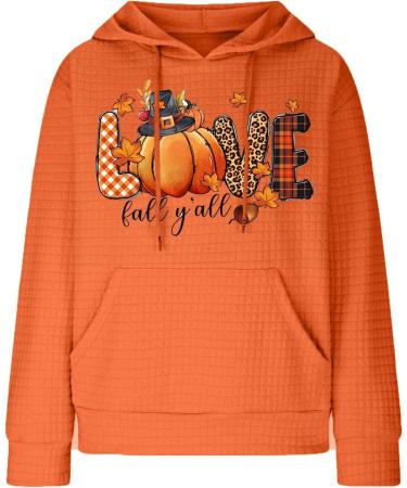 oelaio Oversized Hoodie Sweatshirts for Women Trendy Weekly Deals 2023 Waffle Knit Women's Hoodies Long Sleeve Casual Solid Orange Large - Buy Online on SooperMarket.com