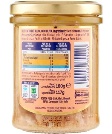 6 x Rio Mare Filetti di Tonno all'olio di oliva Lime e Zenzero Tuna Fillets with Olive Oil Lime and Ginger Handmade 180 g - Buy Online on SooperMarket.com