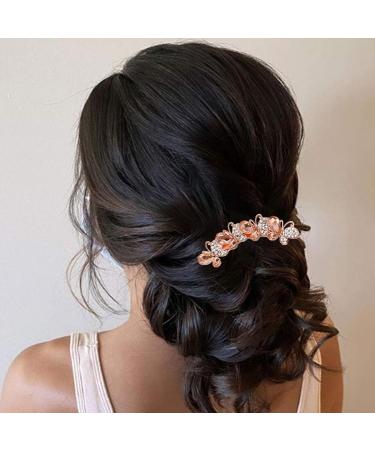 DHWEKU Rhinestone Hair Comb Hair Accessories Comb 3 Pieces Butterflies and Flowers Hair Comb with Rhinestones 3 Colours Bridal Hair Accessories Hair Side Comb for Women and Girls - Buy Online on SooperMarket.com