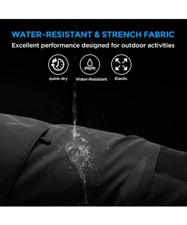 Waspornow Men's Cargo Shorts - 6 Pocket Summer Hiking & MTB Pants - Black Chino Stretch Bermuda - Buy Online on SooperMarket.com