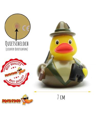 Funny Squeaky Bathing Duck - Hunter Duck Toy with Rifle & Horn - Perfect Gift for Hunters | Duckshop - Buy Online on SooperMarket.com