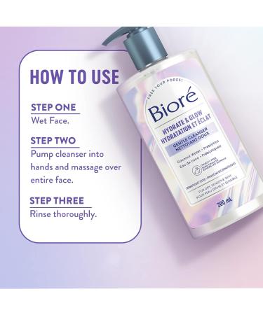 Bior Hydrate & Glow Gentle Face Cleanser Duo Dermatologist Tested Cruelty Free Hydrating Cleanser (Pack of 2) - Buy Online on SooperMarket.com