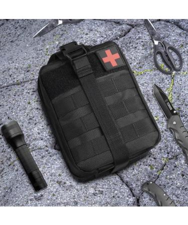 Flintronic First Aid Tactical Hip Pocket - Military Compact Belt Bag for Camping Hiking Cycling & Travel - Multi-functional Belly Pocket with Carabiner - Black #1 - Buy Online on SooperMarket.com