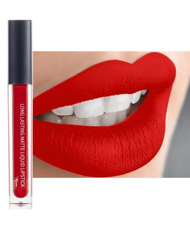 Mynena Orange Red Matte Liquid Lipstick Long Lasting Waterproof Lightweight No Smudge Talc-Free Mica-Free Gluten-Free Paraben-Free | Glory