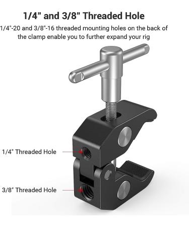 SmallRig Clamp with Adjustable Friction Power Articulating Magic Arm for LCD Monitor/LED Lights - KBUM2732B - Buy Online on SooperMarket.com